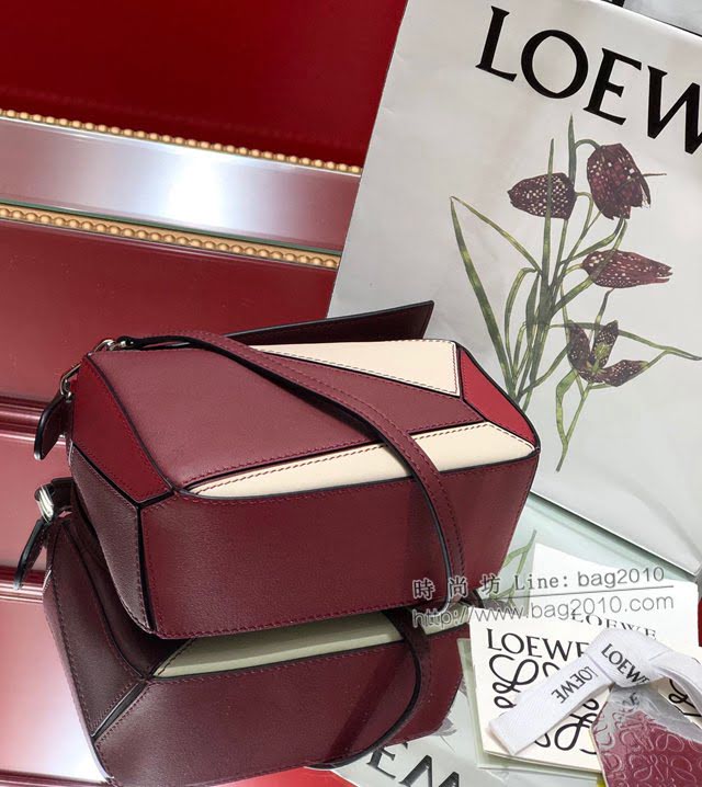 LOEWE爆款包包 羅意威迷你mini puzzle幾何拼接手提斜挎包 10173  tcl1166